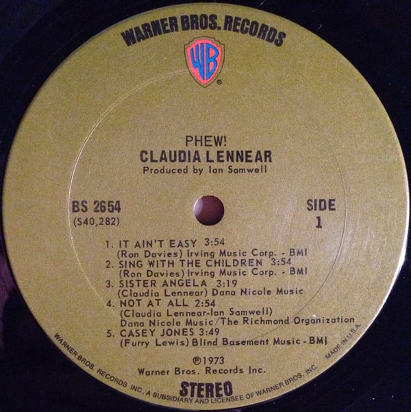 Claudia Lennear - Phew! - Recycled Records Lp