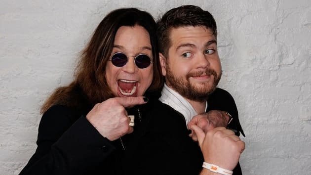 Jack Osbourne and Ozzy Osbourne smiling together during a candid moment