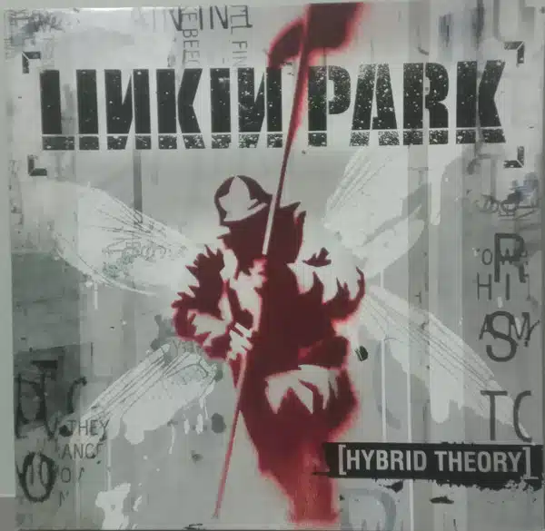 Linkin Park Hybrid Theory album cover featuring the soldier with dragonfly wings artwork