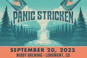 Panic Stricken Widespread Panic Tribute poster for live show at Wibby Brewing in Longmont, Colorado on September 20, 2025