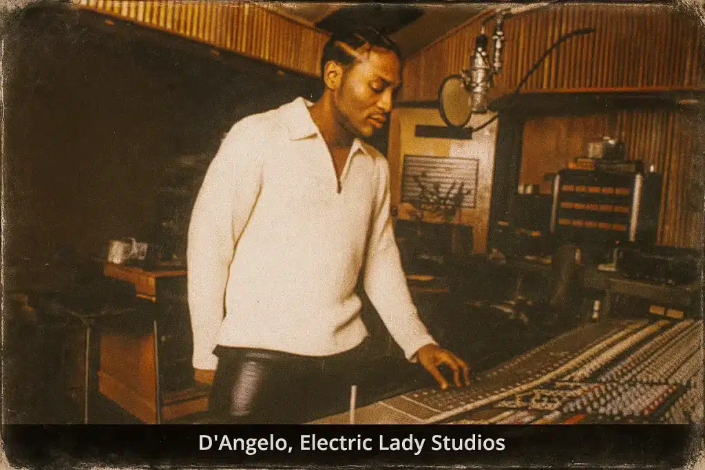 D’Angelo recording Voodoo at Electric Lady Studios in New York City
