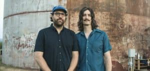 Daniel Lyon and Connor Birch of Packaging, creators of the 2025 self-titled debut album