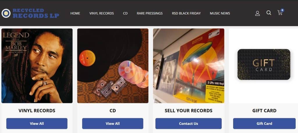 Record Store Near Me - Recycled Records LP