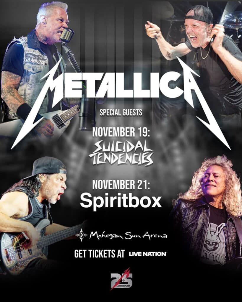 Metallica fall 2026 shows: Sphere run plus two intimate US dates Suicidal Tendencies open night one on November 19, while Spiritbox