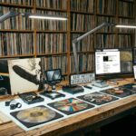 Collector using Discogs to identify first pressings and verify vinyl record labels, matrix numbers, and release information.