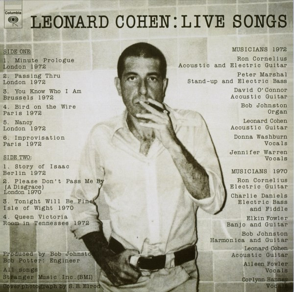 Live Songs-0 Leonard Cohen-0